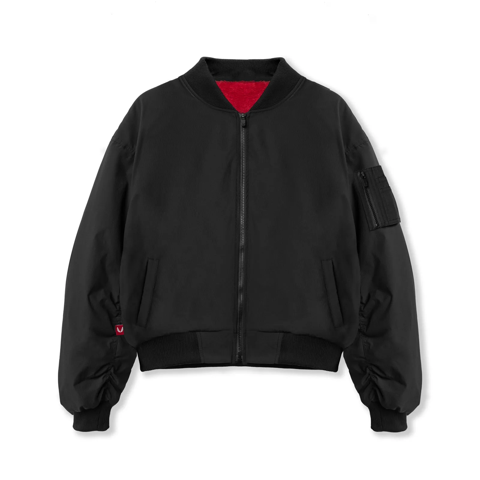 1004. Women's Sherpa-Lined Insulated Bomber Jacket - Black