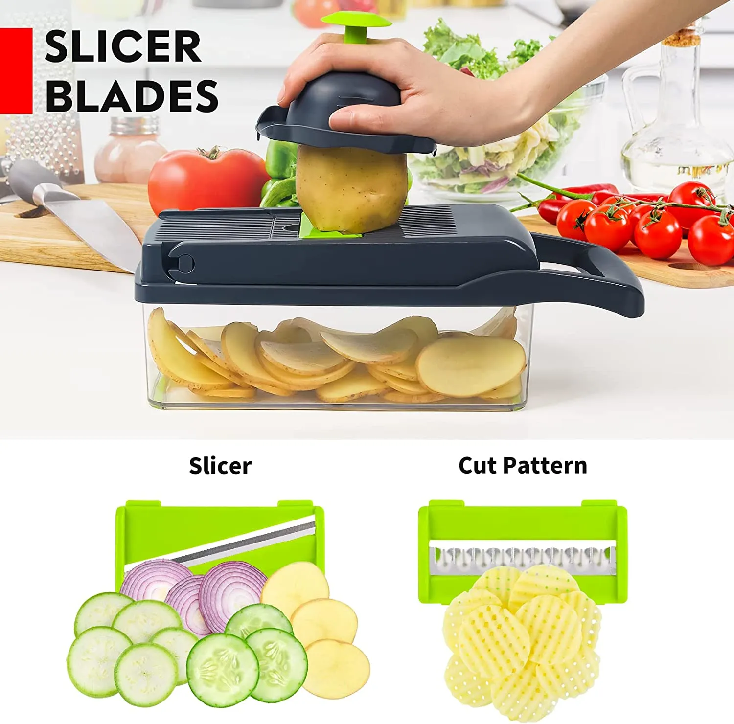 14 in 1 Multifunctional Vegetable Chopper and Slicer