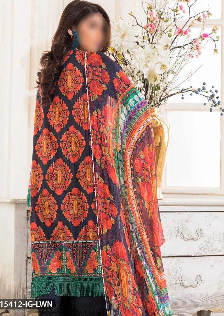 15412 Readymade Sha Posh Multi Lawn Suit