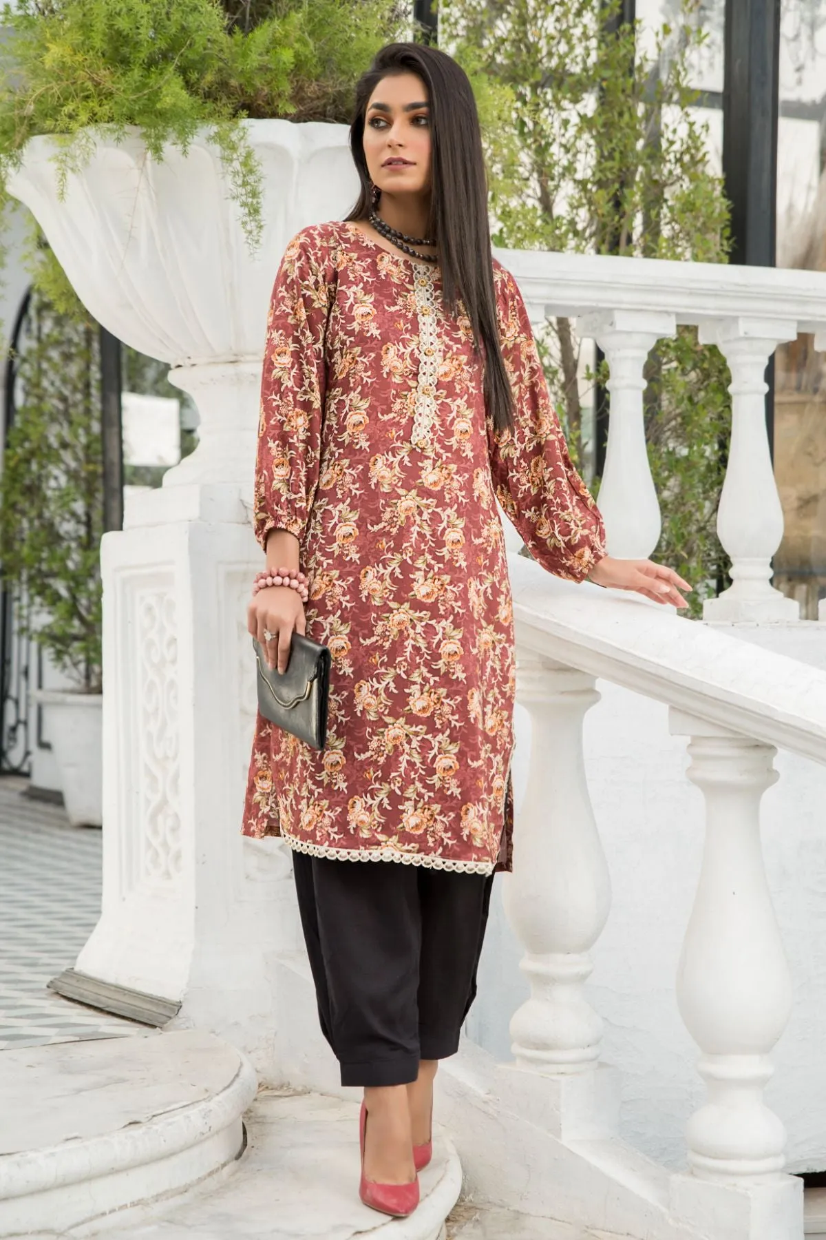 1PC Anarkali Digital Linen Shirt 44