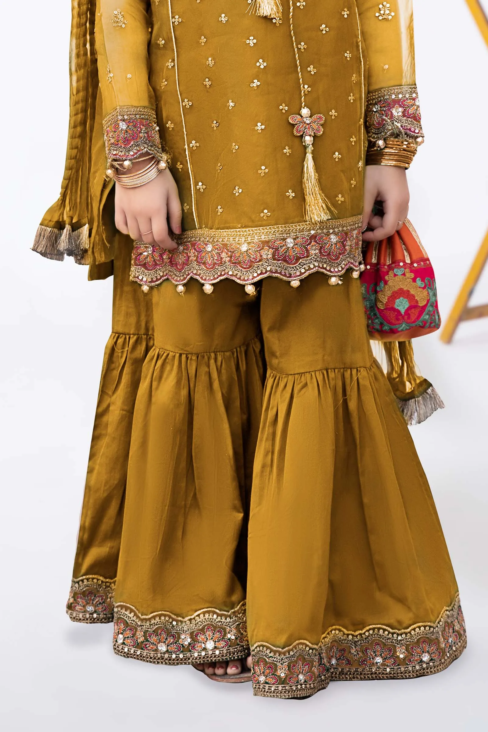 3 Piece Embroidered Organza Suit | MKS-EF24-21