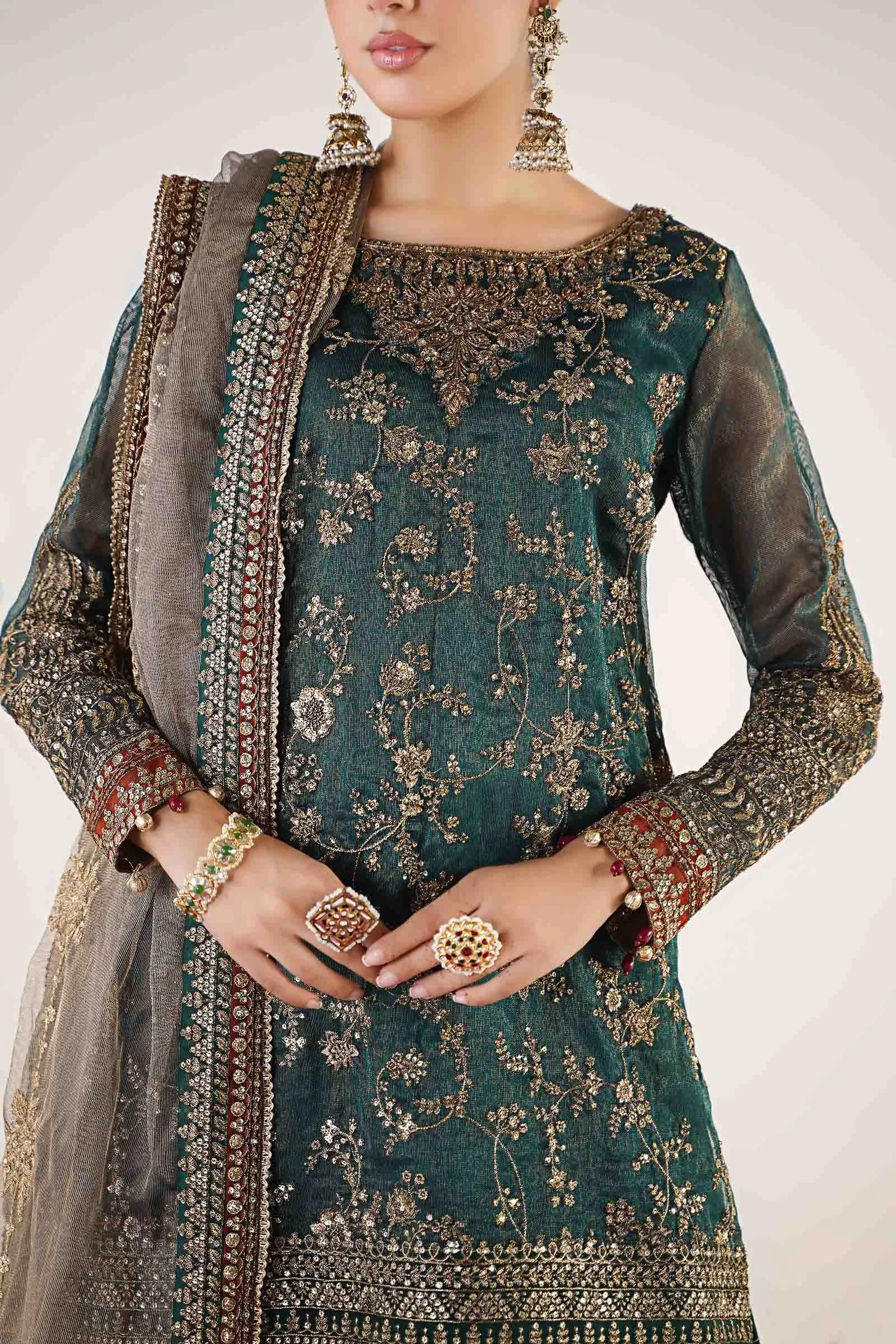 3 Piece Embroidered Organza Suit | SF-EA24-07