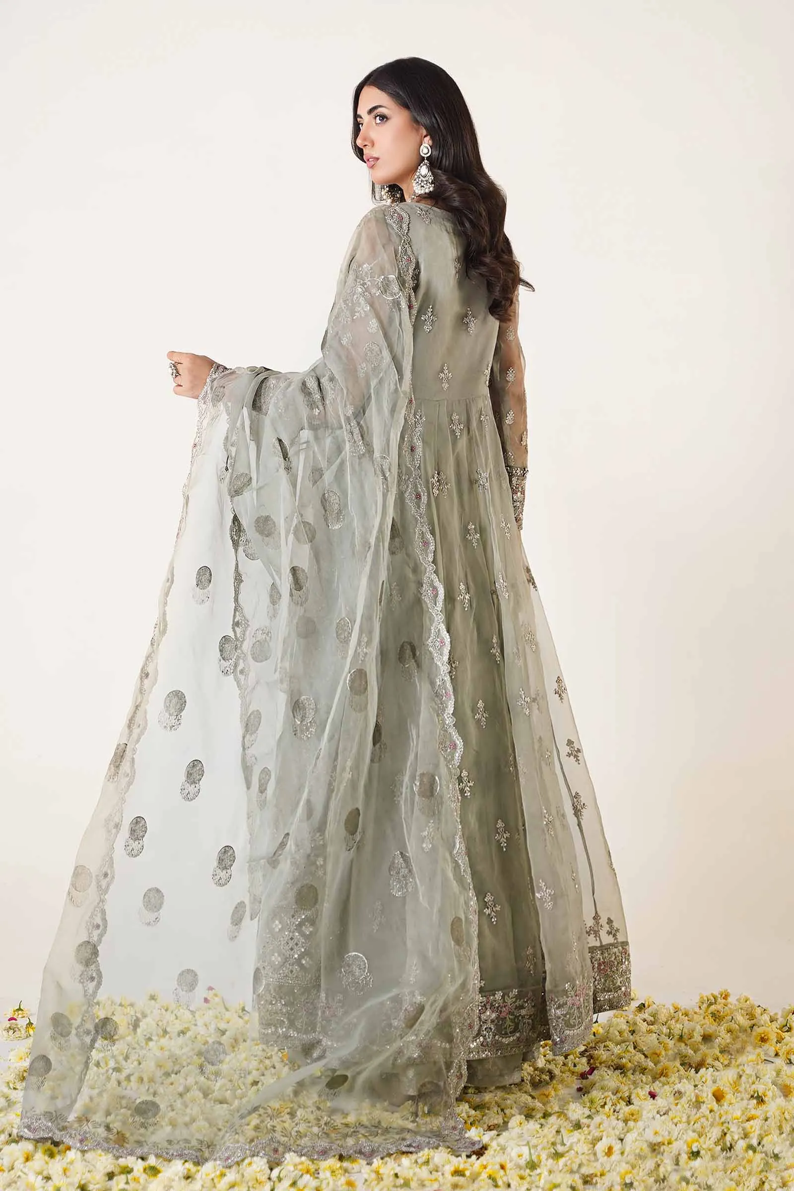 3 Piece Embroidered Organza Suit | SF-EA24-30