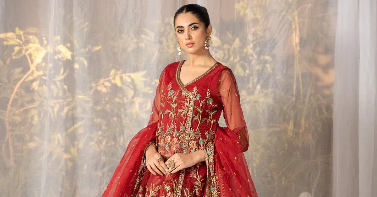 3 Piece Embroidered Organza Suit | SF-EF24-19