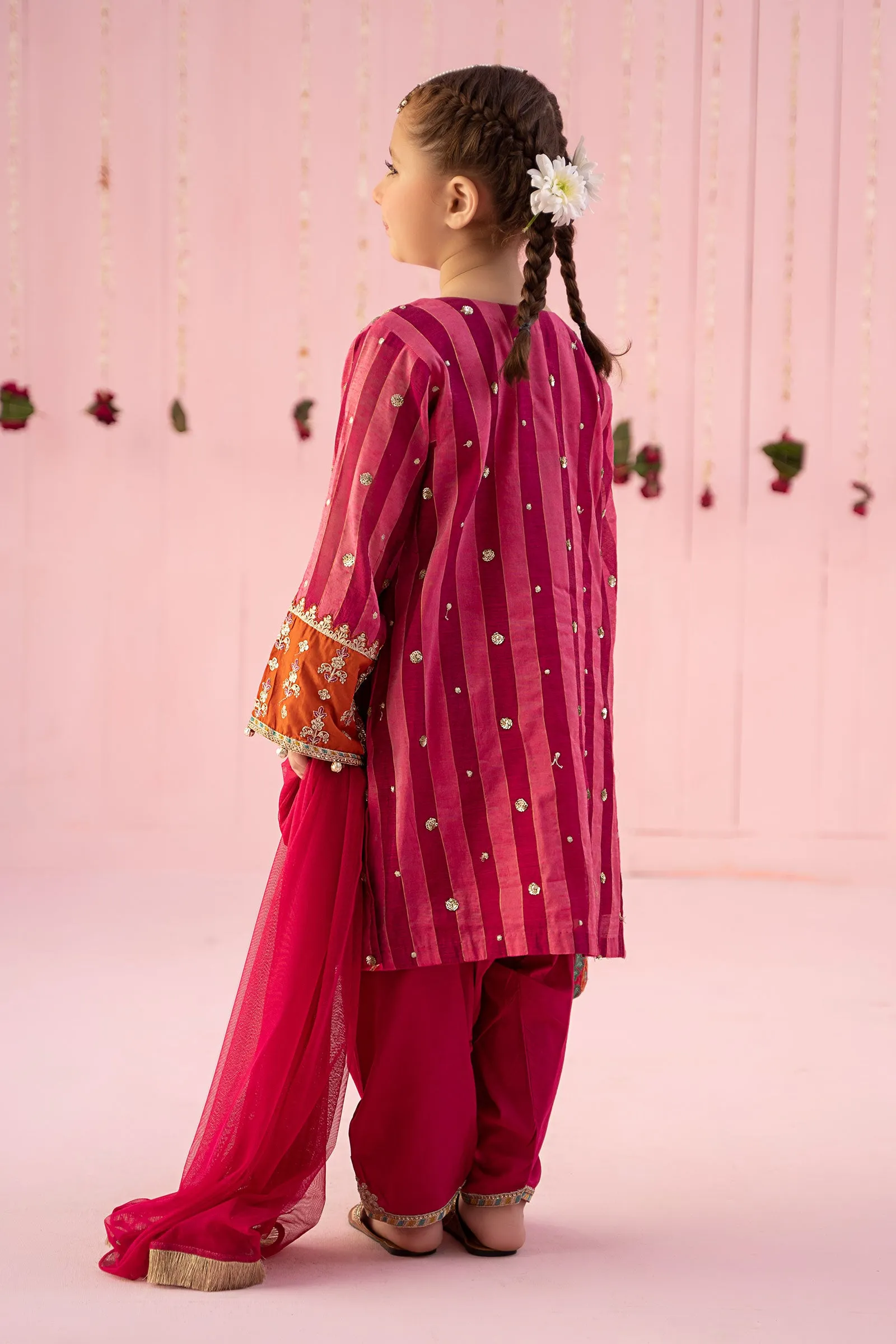 3 Piece Embroidered Yarn Dyed Suit | MKD-EF24-03