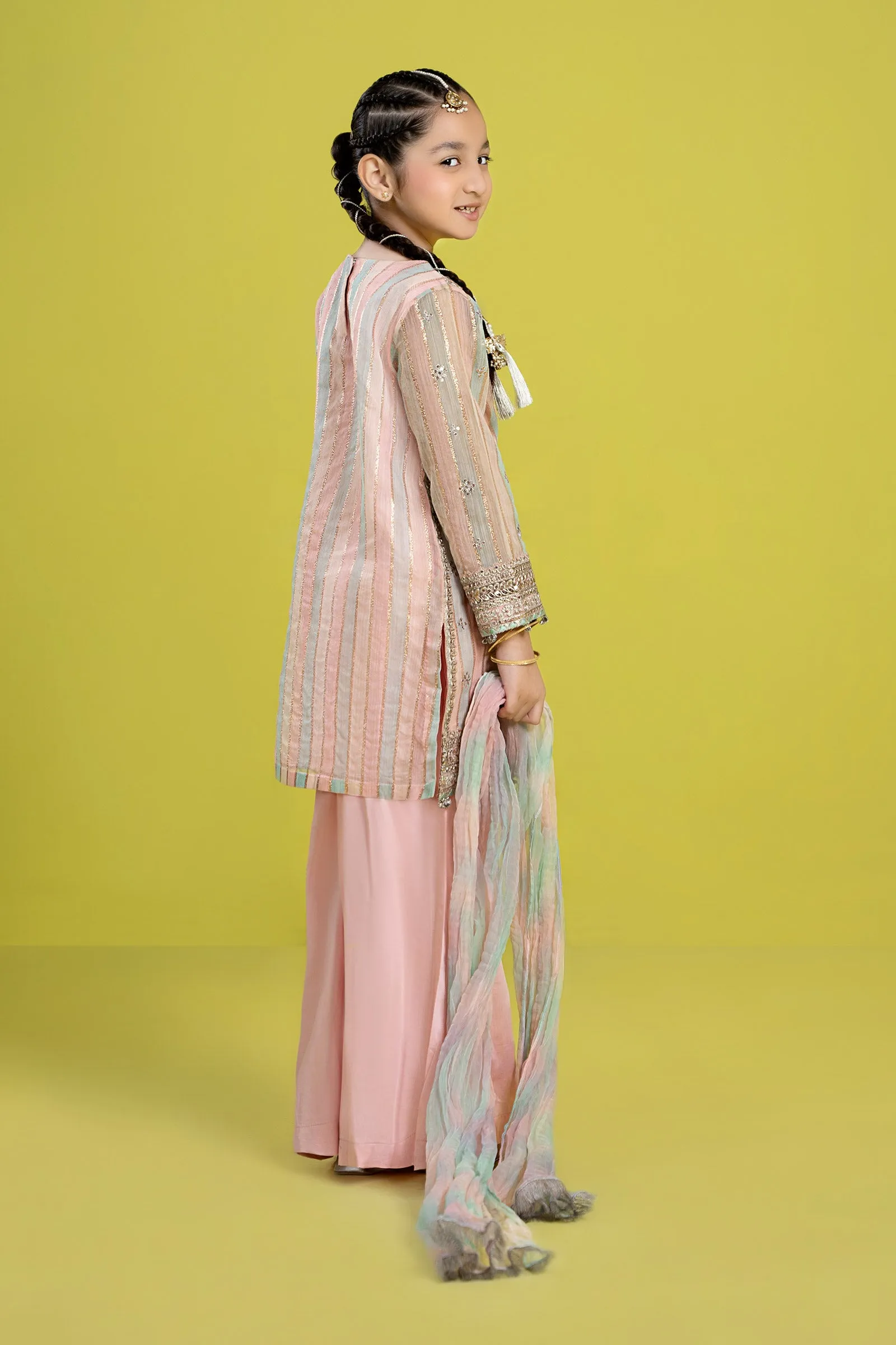 3 Piece Embroidered Yarn Dyed Suit | MKS-EF24-32