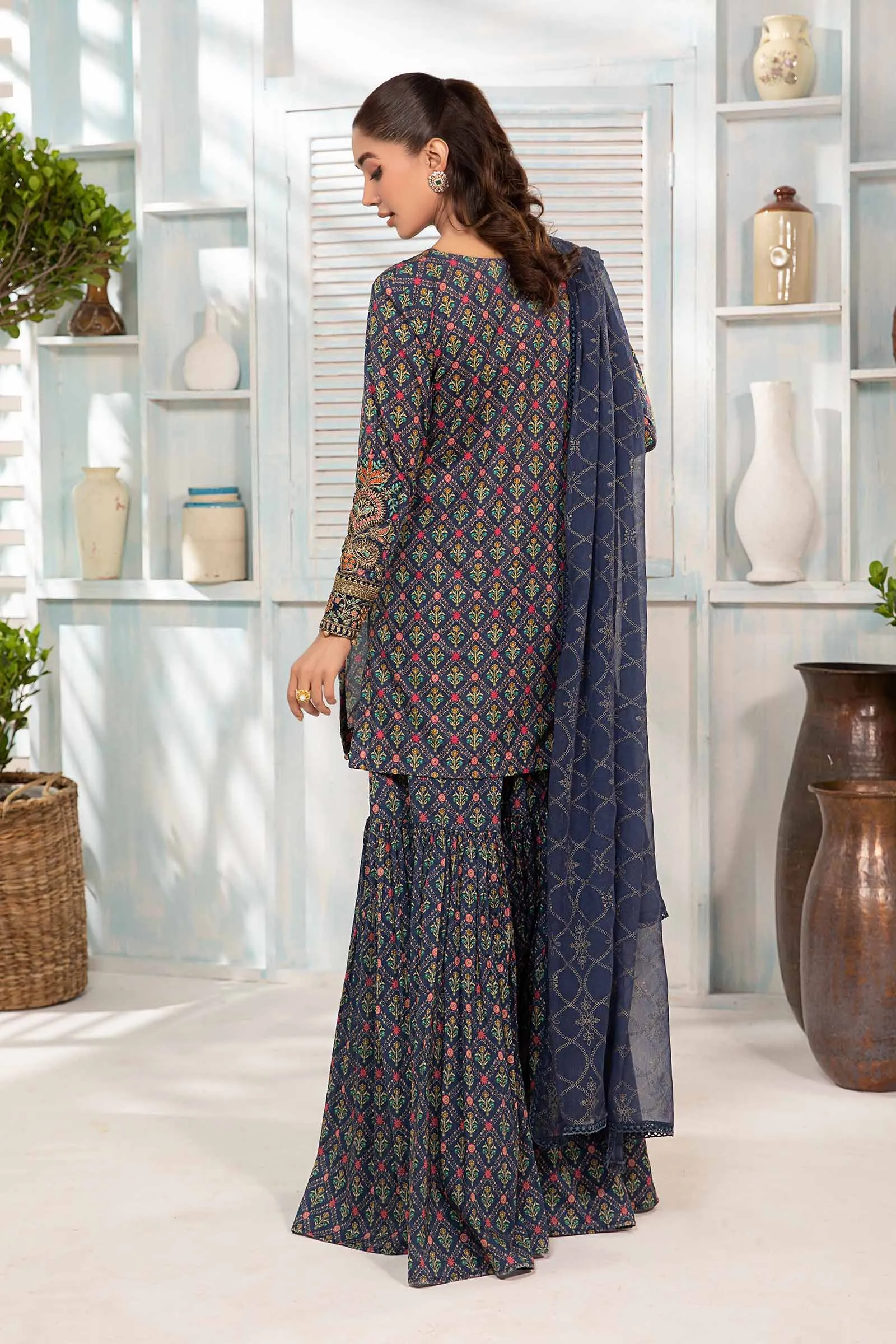 3 Piece Printed Lawn Suit | DW-EA24-71