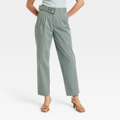 A New Day Women's Tapered Super High Rise Ankle Length Tapered Chino Pants