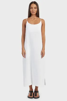 ACADEMY BRAND - Essential Linen Slip Dress - White