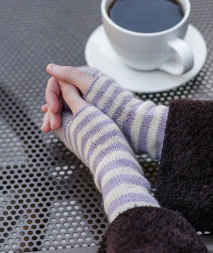 Accelerating Stripes Fingerless Gloves & Cowl Pattern