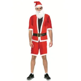 Adult Classic Summer Santa Short Sleeves Costume