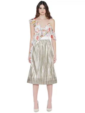 Alice   Olivia - Mikaela Midlength Pleated Skirt