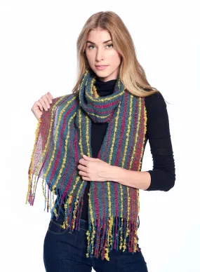 Alpaca Fringe Scarf - Boucle - Starlight