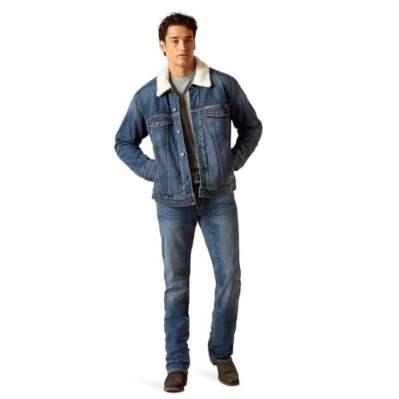 Ariat Men's Blue Rock Sherpa Lined Trucker Jacket 10047438