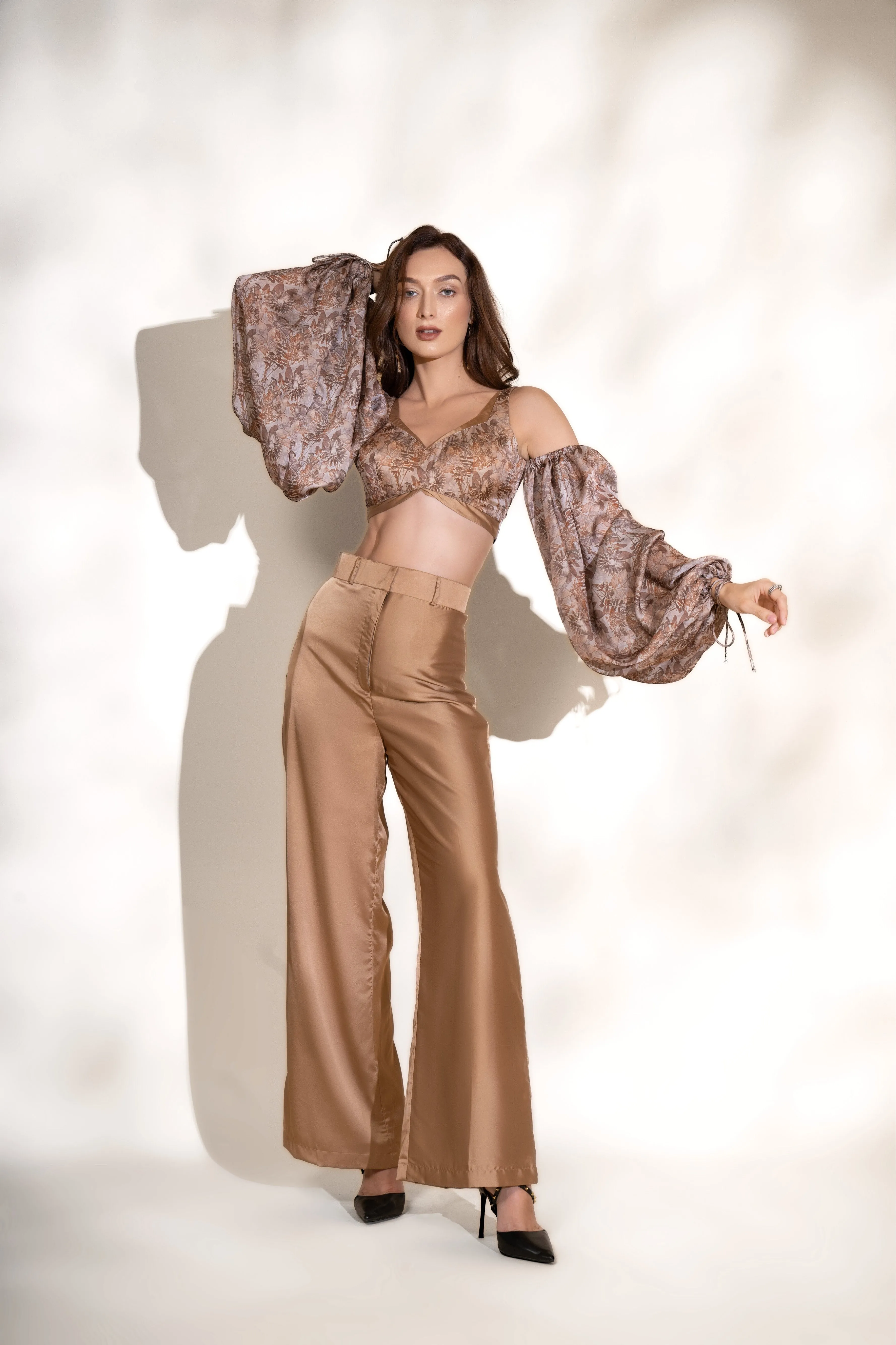 Auric Gold Satin Pants