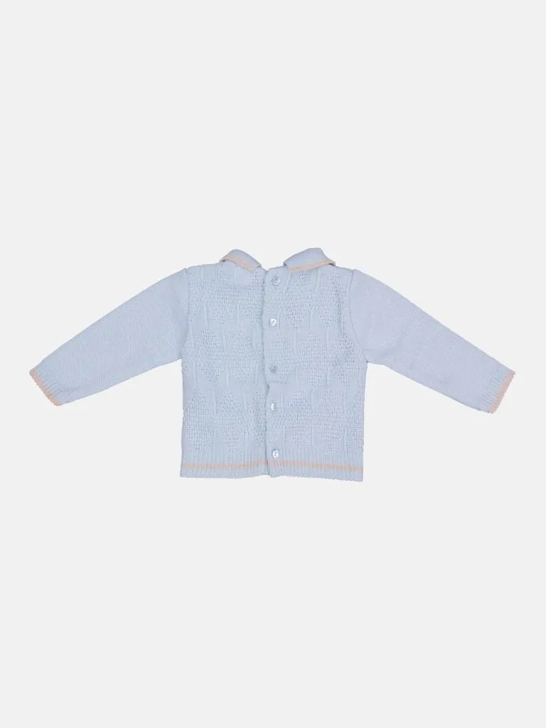 Baby Boy New Santiago Collection Knitted 3 piece set - Baby Blue