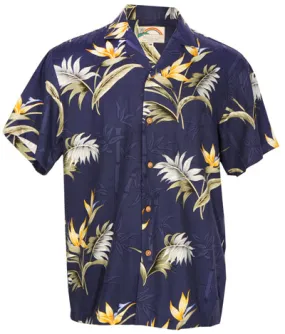 Bamboo Paradise Mens Shirt in Navy