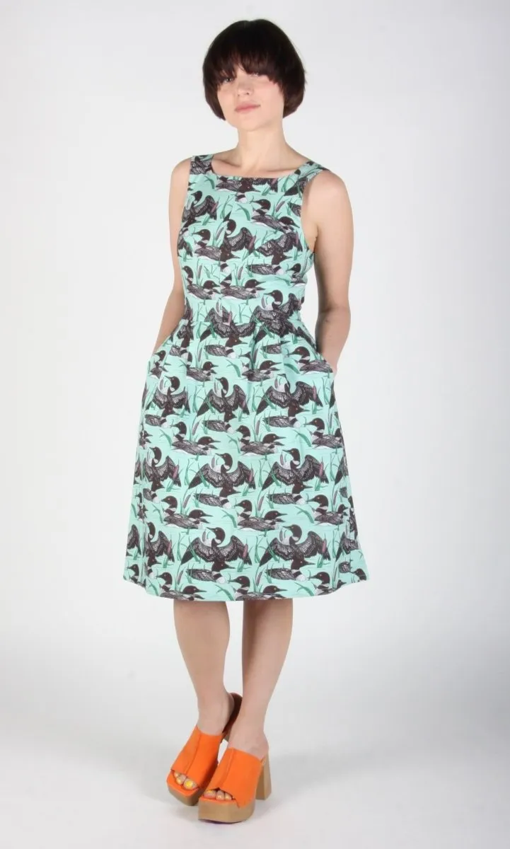 Birds of North America Myrmidon Dress - Loons (Online Exclusive)