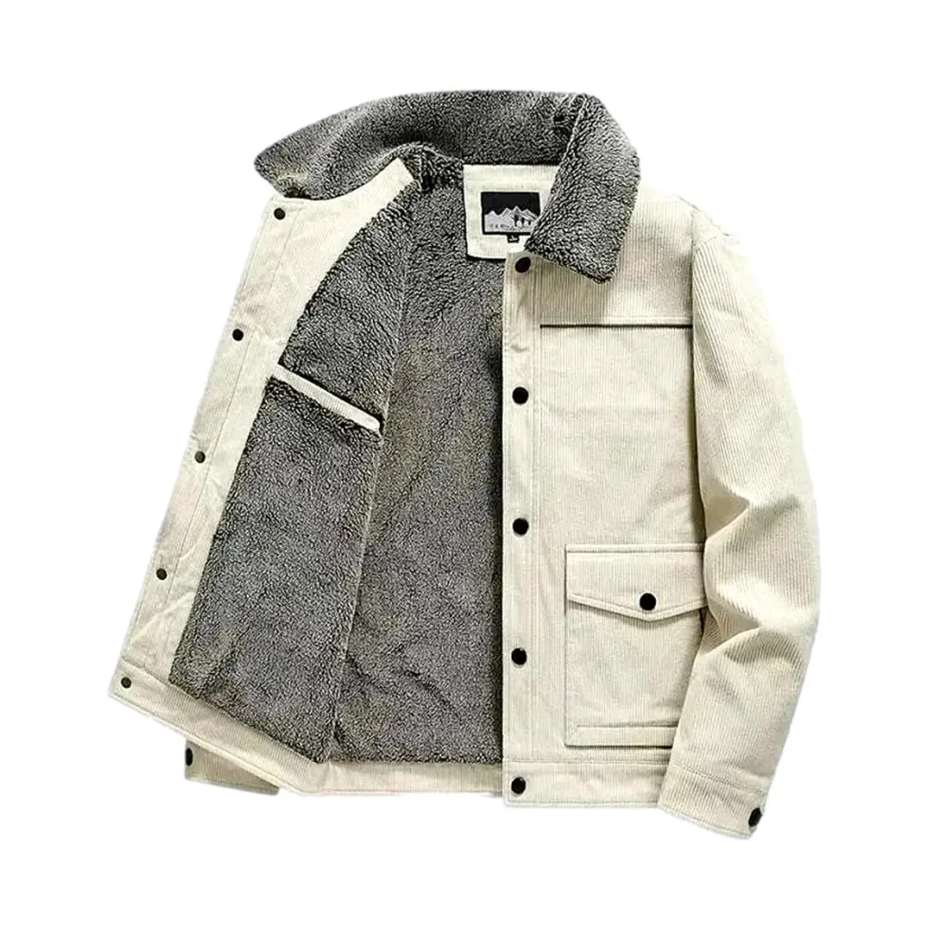 Boho casual men's corduroy coat