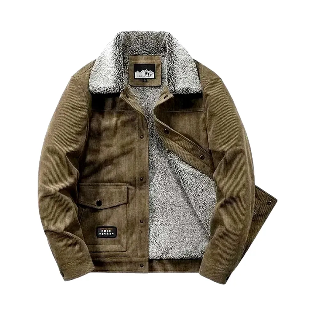 Boho casual men's corduroy coat