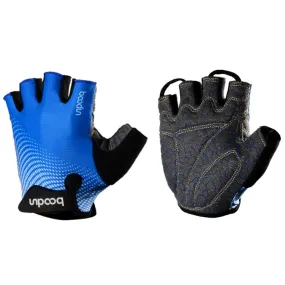 BOODUN 1096 Non-slip Wear-resistant Breathable Fitness Sports Silicone Gloves, Size:S(Blue)