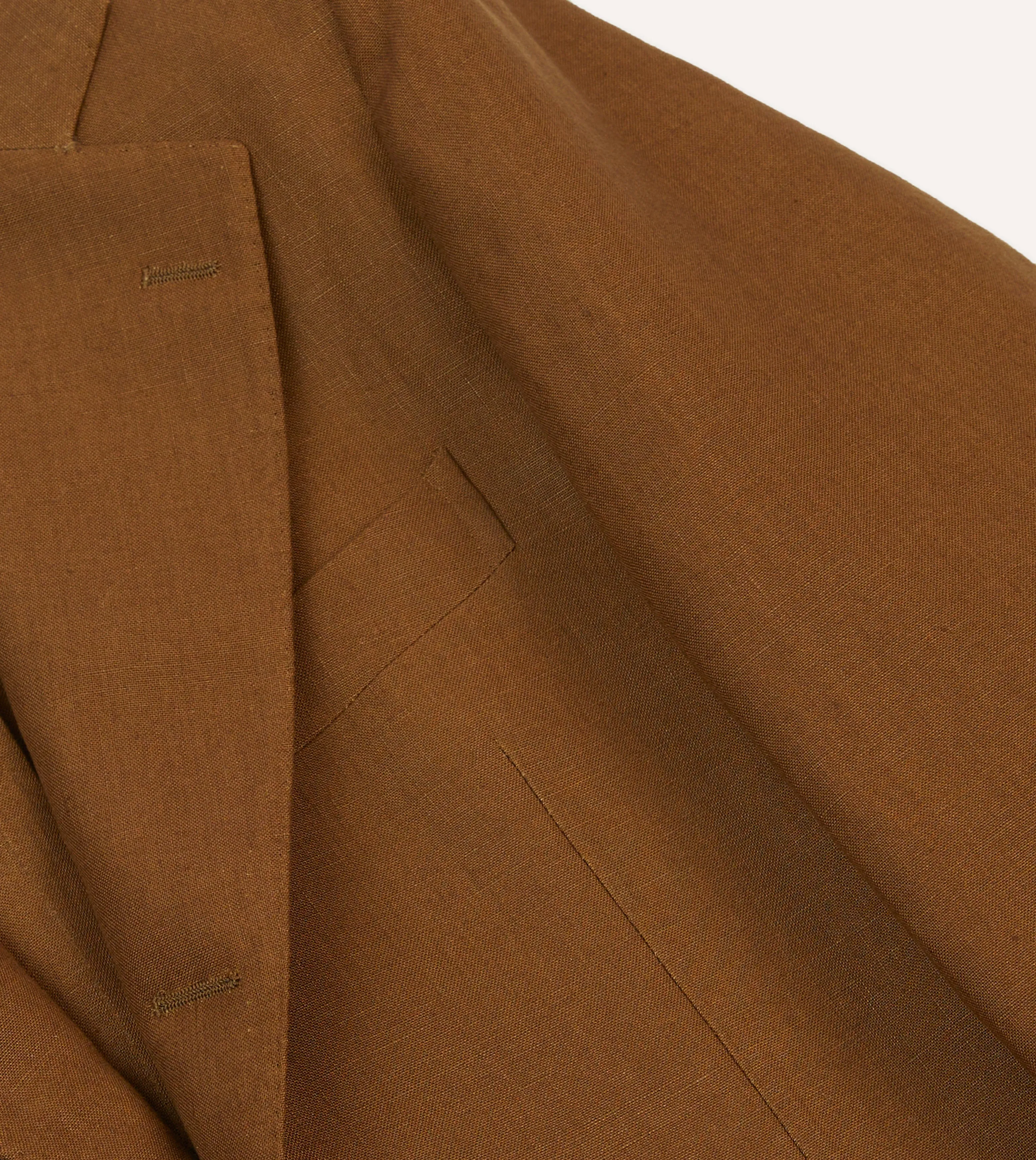 Brown Irish Linen Tailored Jacket