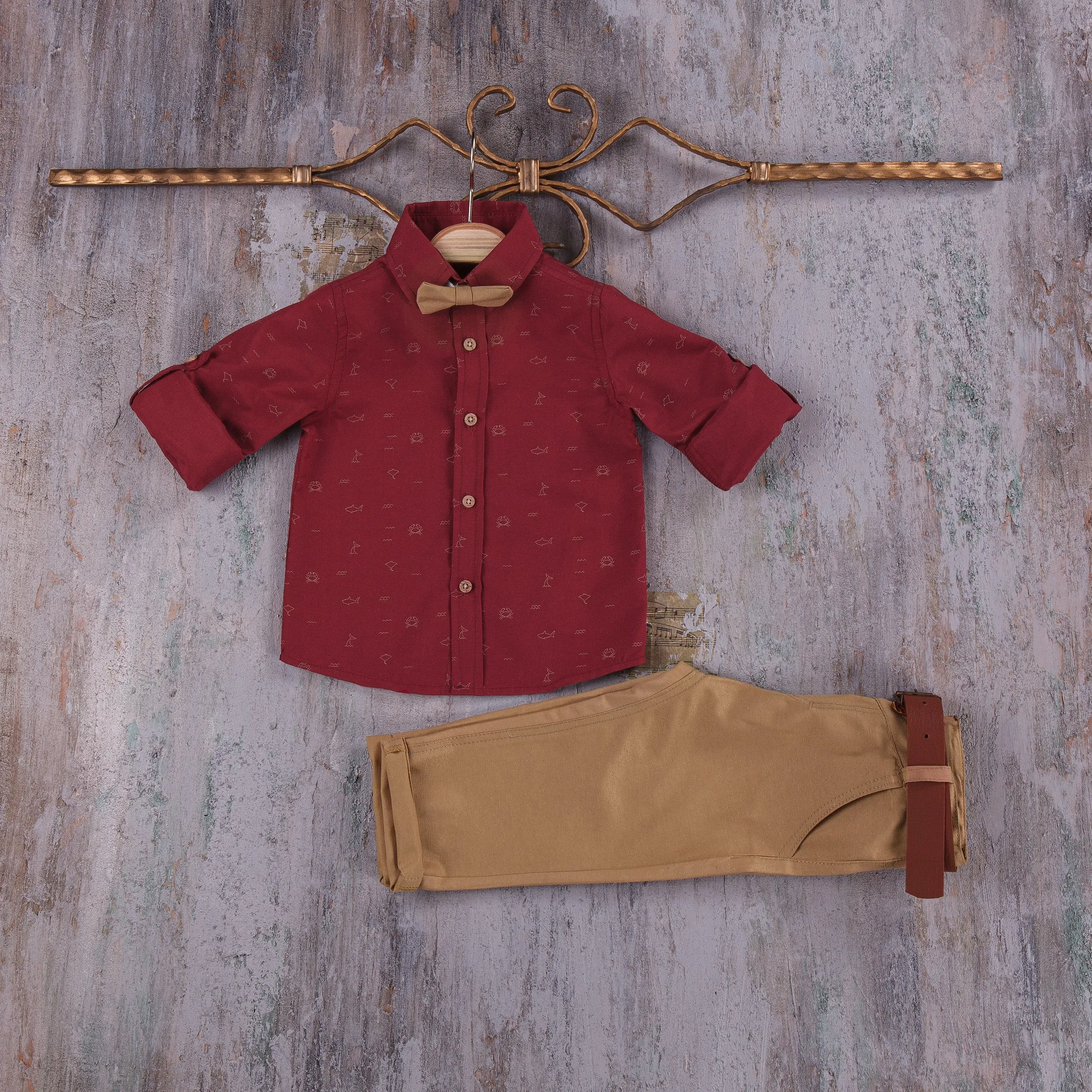 Burgundy Sea Boys Dressy Set