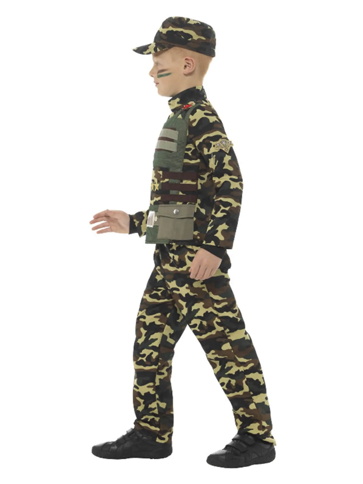 Camouflage Military Boy Costume, Green