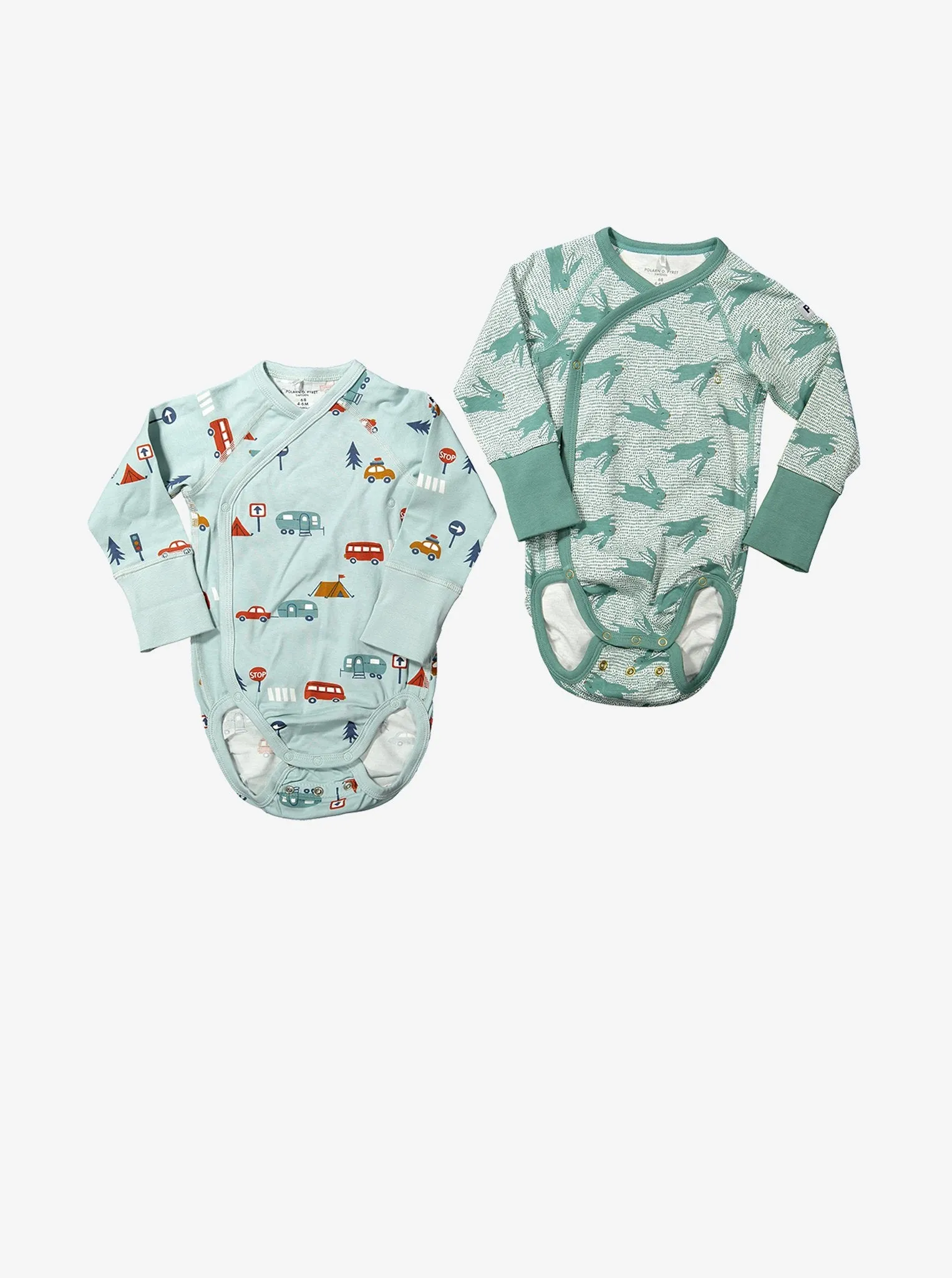 Camping Print Wraparound Babygrow