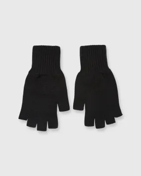 Cashmere Fingerless Gloves in Black