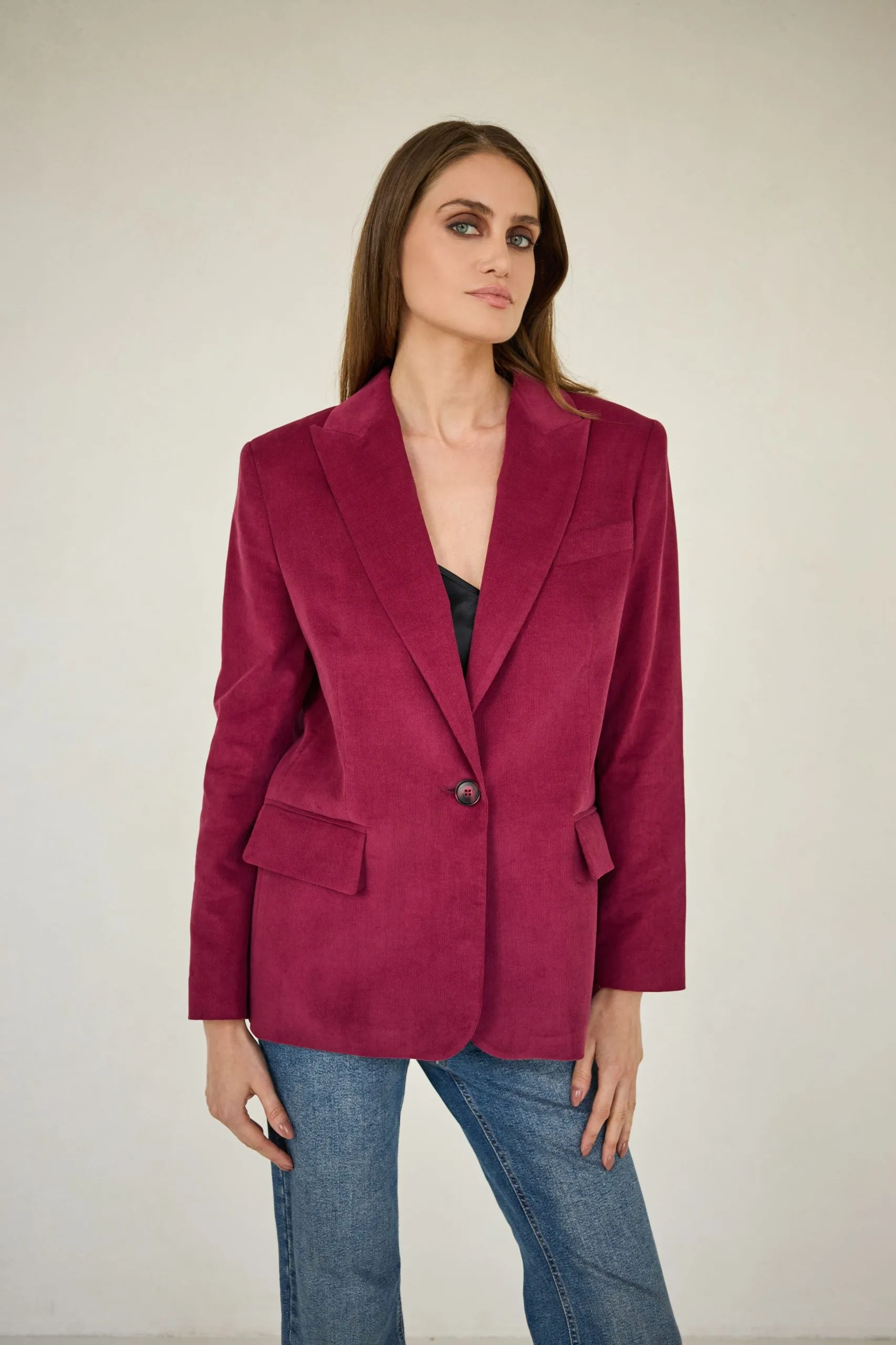 Corduroy Jacket Burgundy