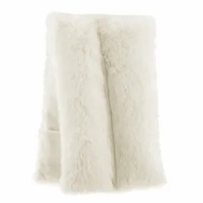 Cream Faux Fur Microwavable Body Wrap Scented with 100% Essential Lavender Oil