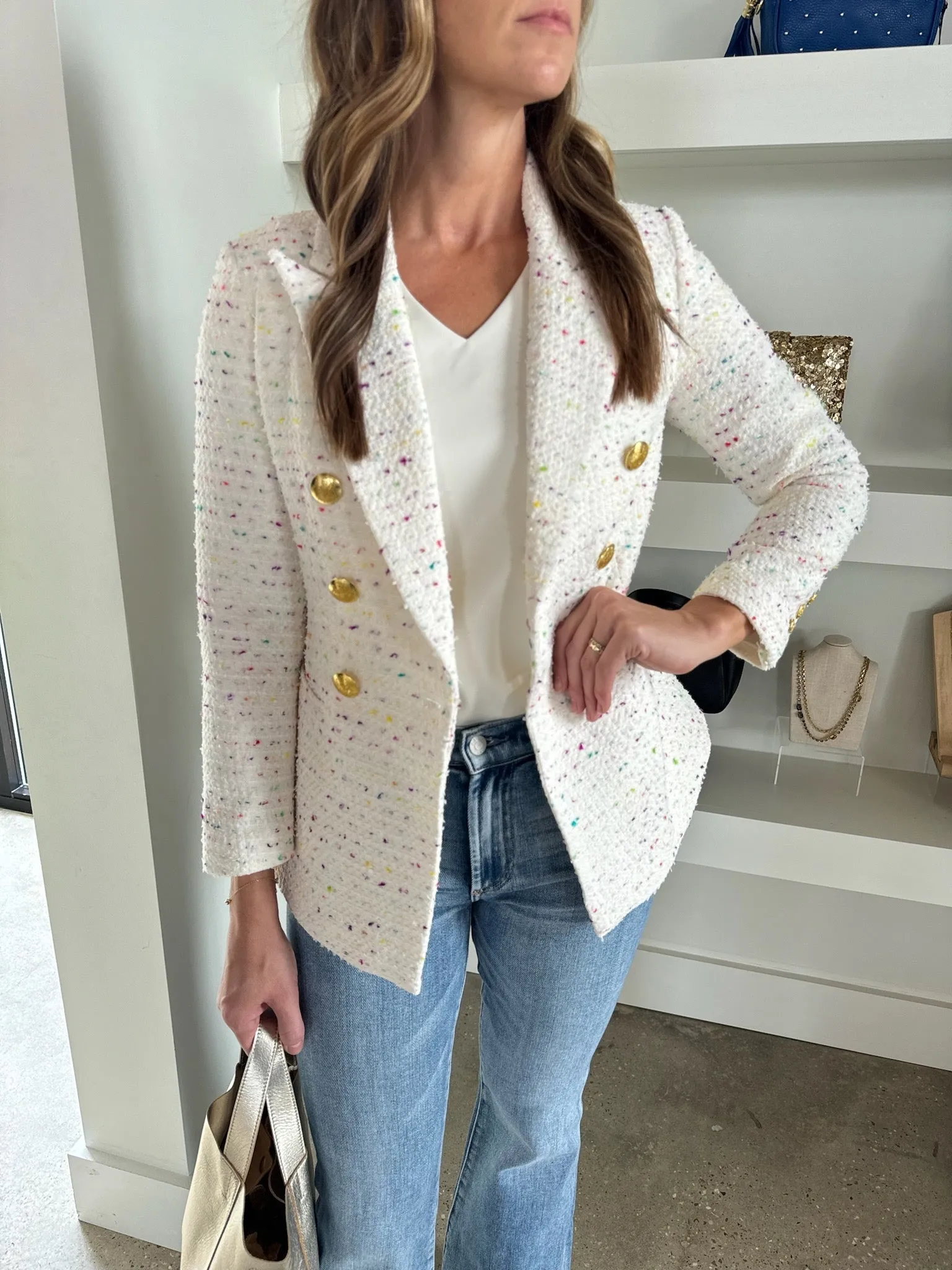 Cream Tweed Bermuda Jacket