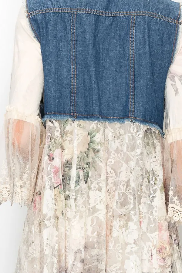 Denim & Lace Vest, Italy