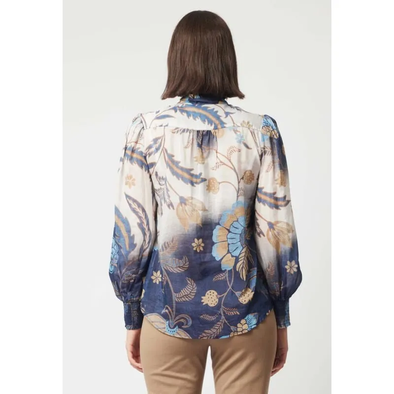 Dynasty Cotton Silk Shirt | Lotus Flower