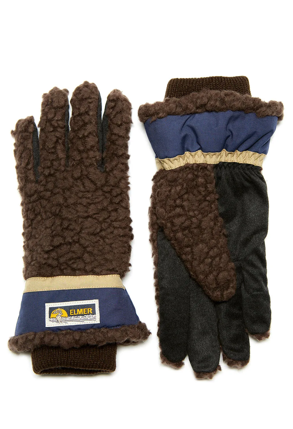 Elmer Deep Pile Gloves - Brown