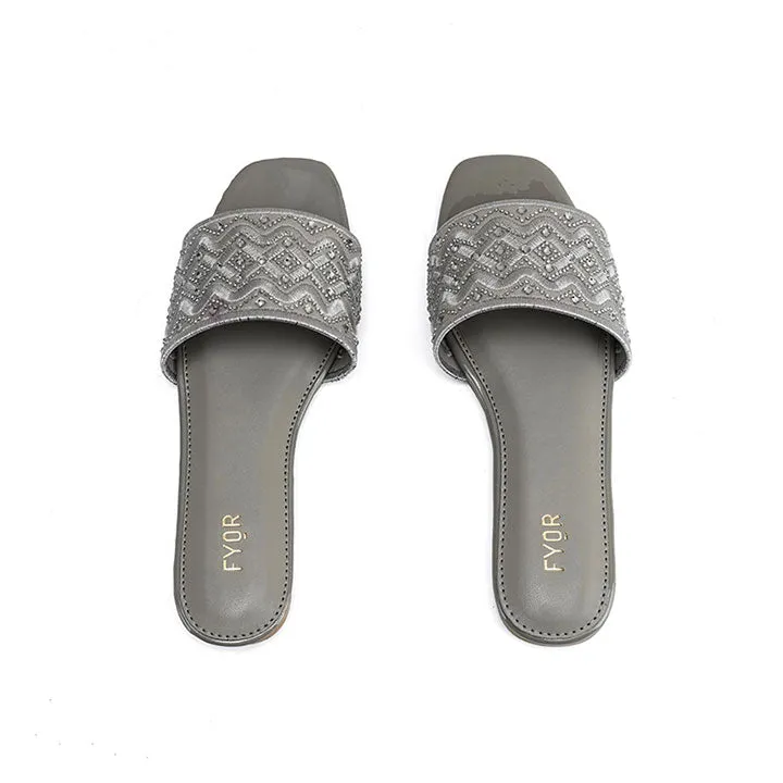 Embellished Sqaure toe sandal MY 320