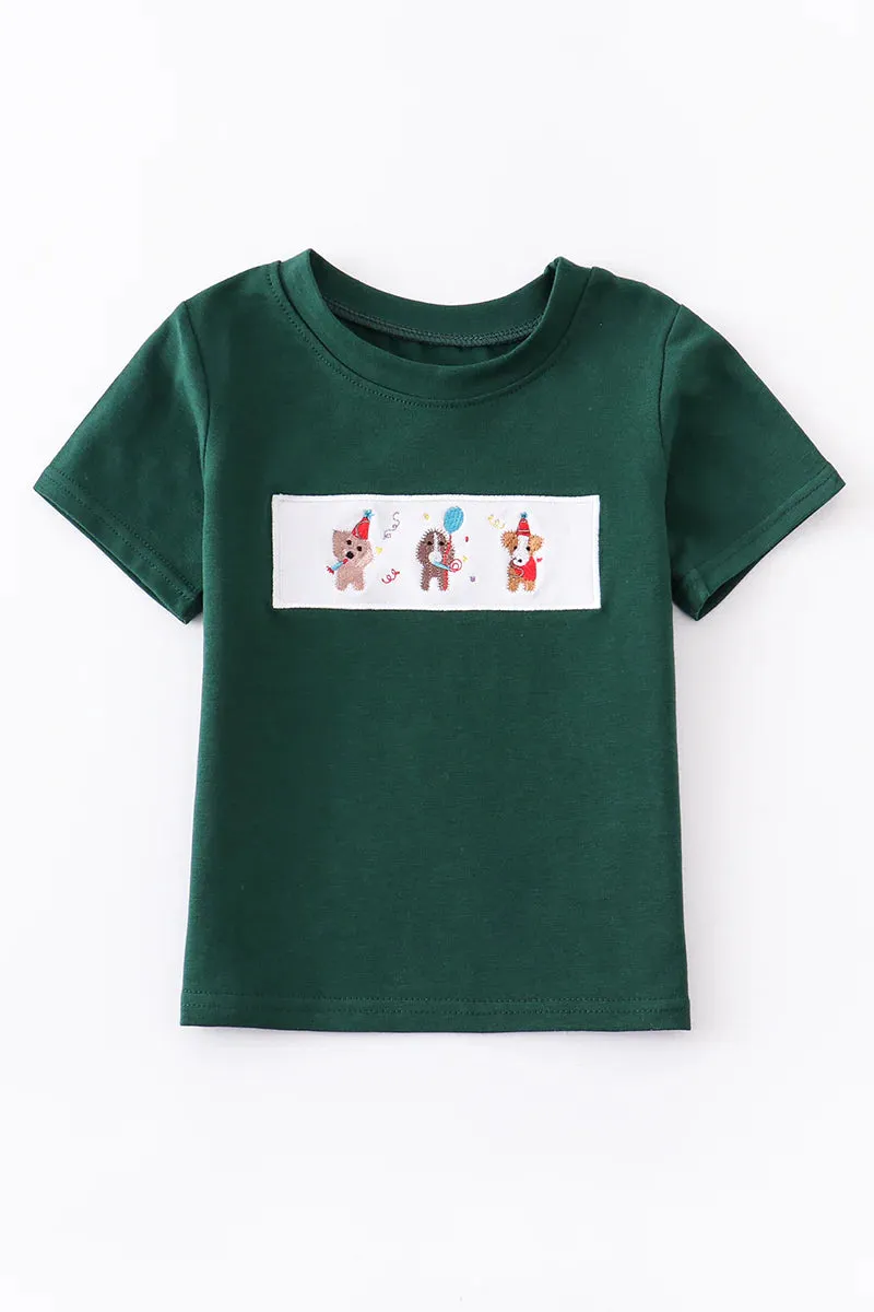 Embroidered Dog Birthday Party Shirt