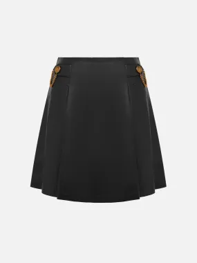 EP YAYING Sheepskin Pleated Mini Skirt