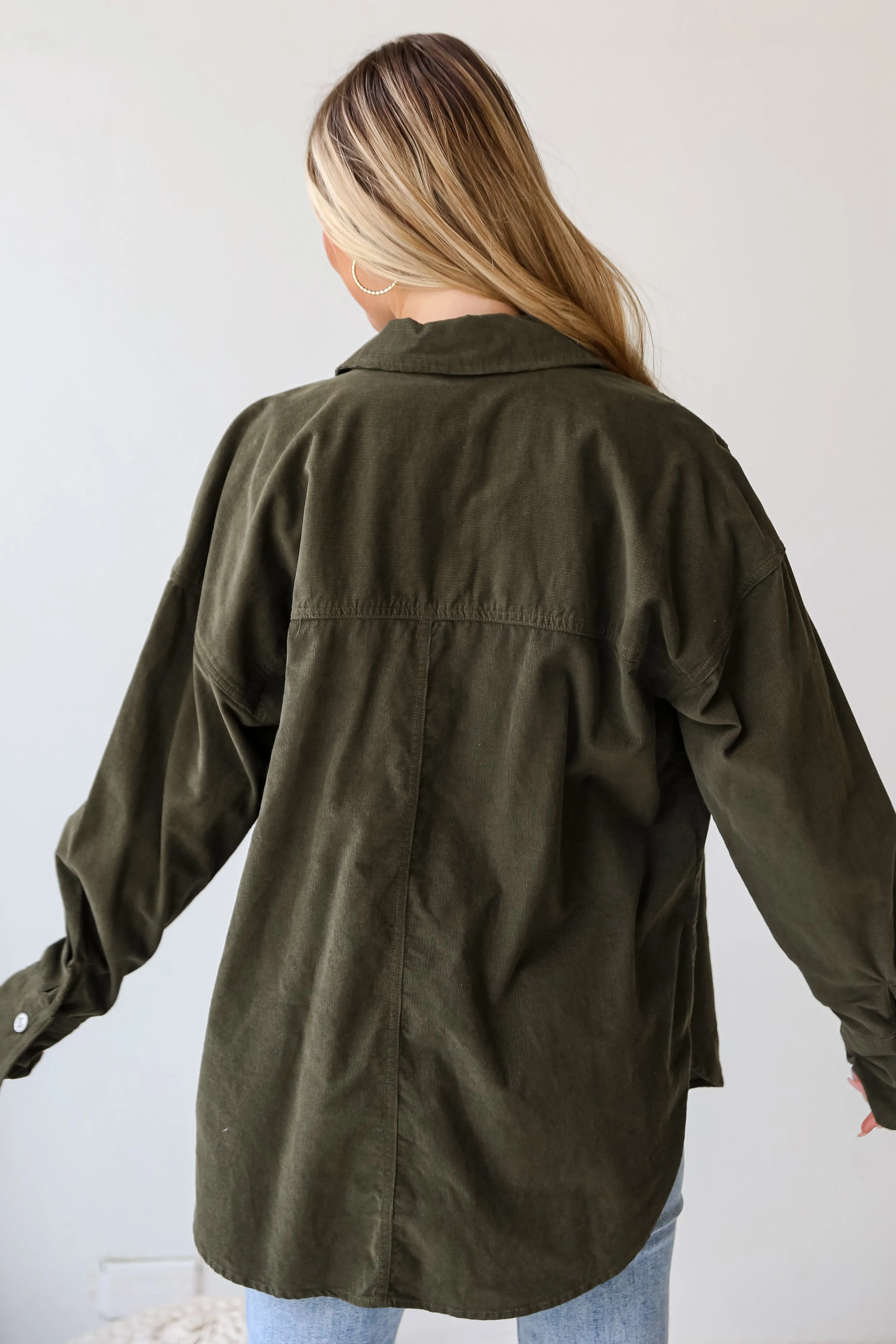 FINAL SALE - Stay In The Lead Corduroy Shacket