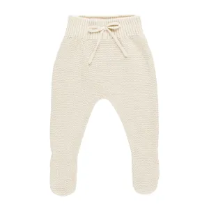 Footed Knit Pant - Natural