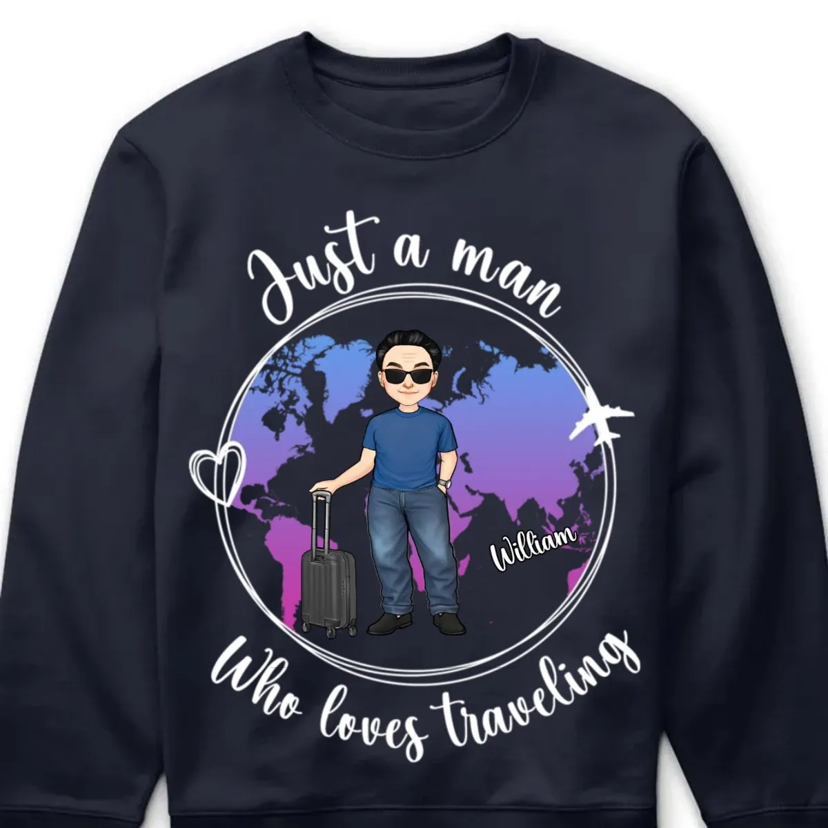 Friends - Just A Girl Boy Loves Traveling World Map - Personalized Unisex T-shirt, Hoodie, Sweatshirt