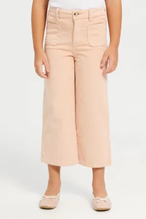 Girls Apricot Wide Leg Trousers