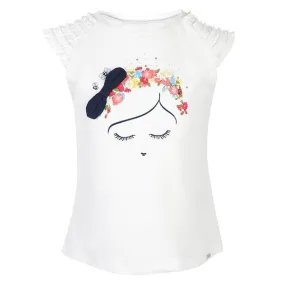 GIRLS EMBROIDERD T-SHIRT - WHITE