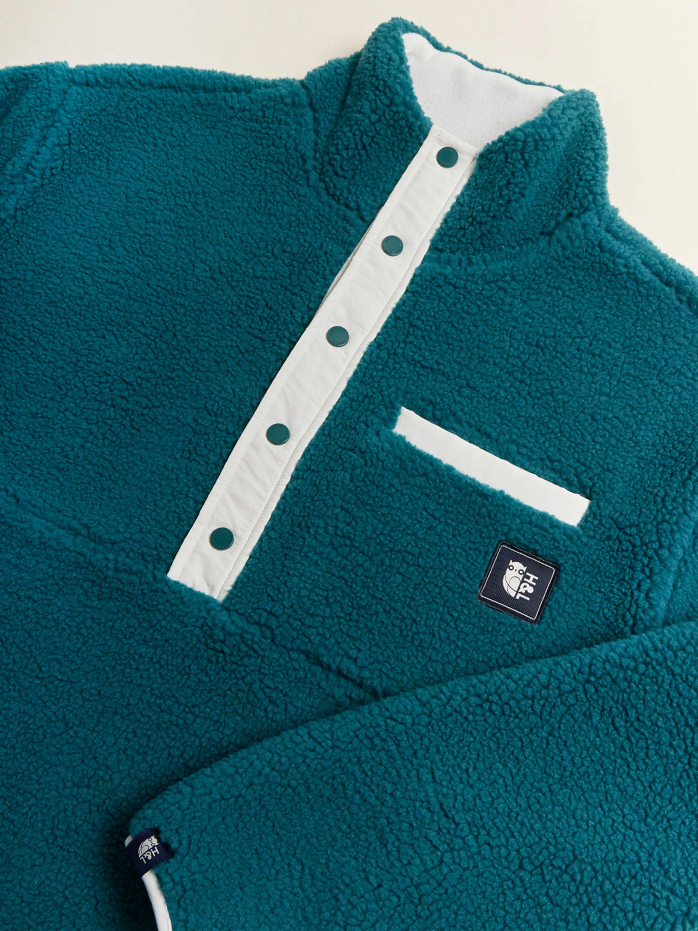 Hawthorn Popper Neck Sherpa Fleece Dark Green