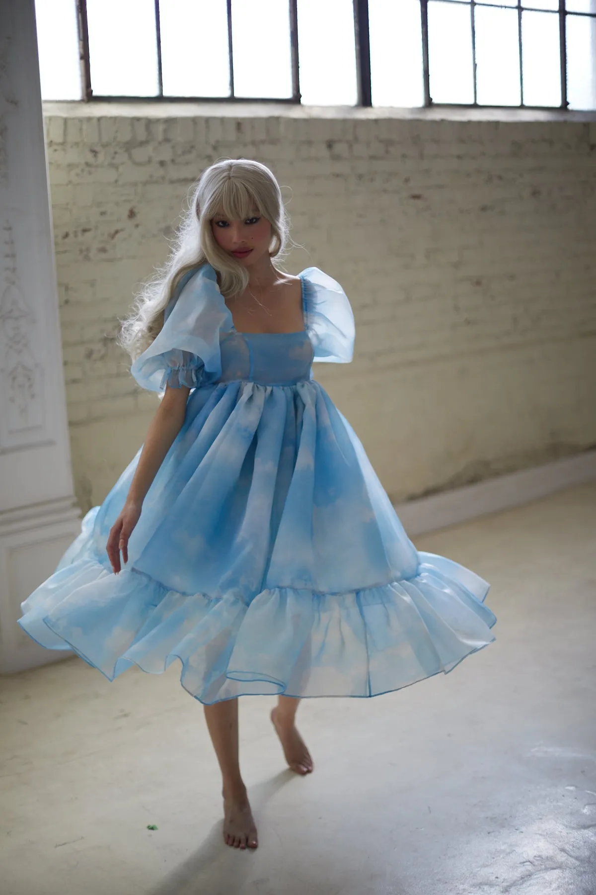 Head in the Clouds French Puff Dress