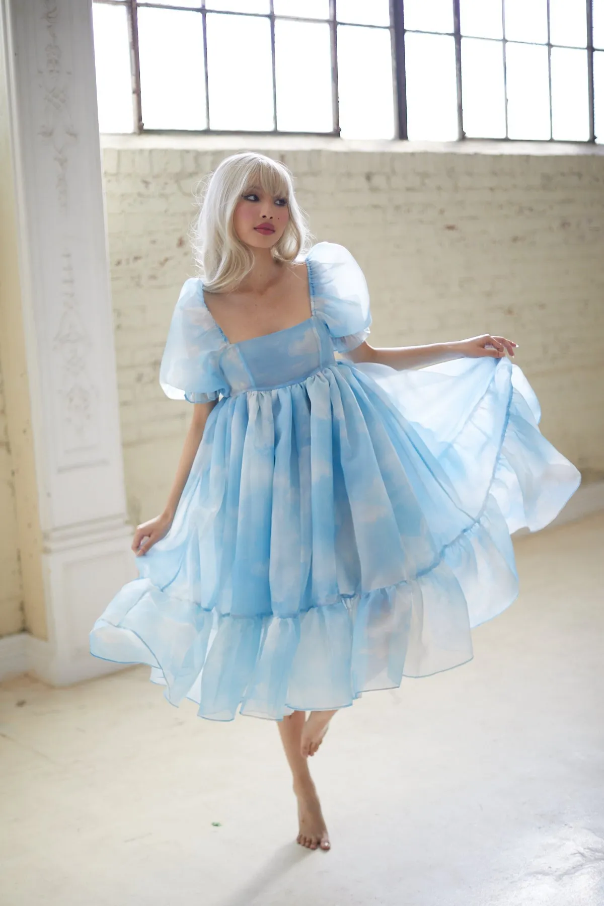 Head in the Clouds French Puff Dress