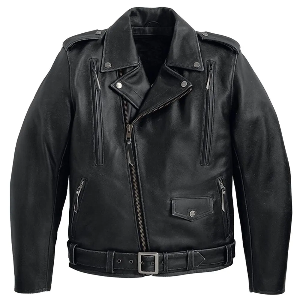 Heavy Fashion Biker Mens Leather Jacket