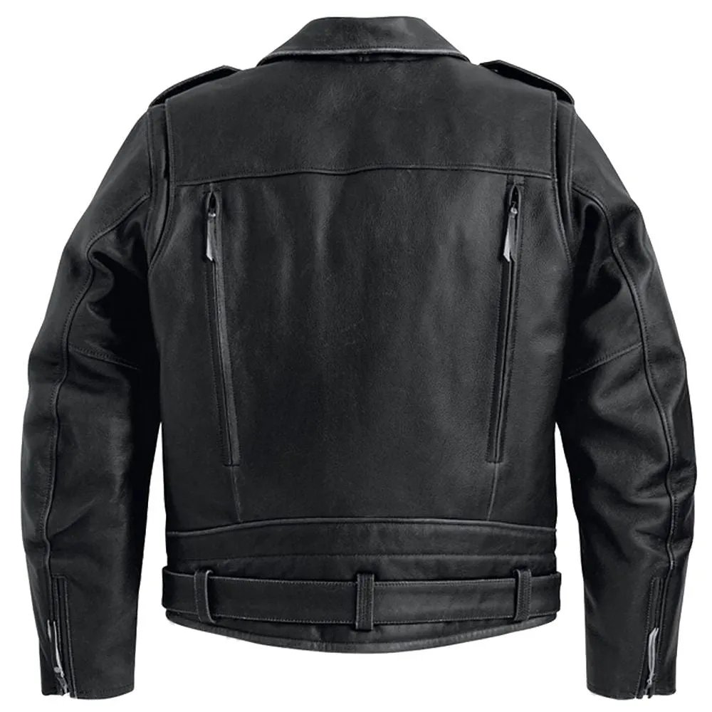 Heavy Fashion Biker Mens Leather Jacket