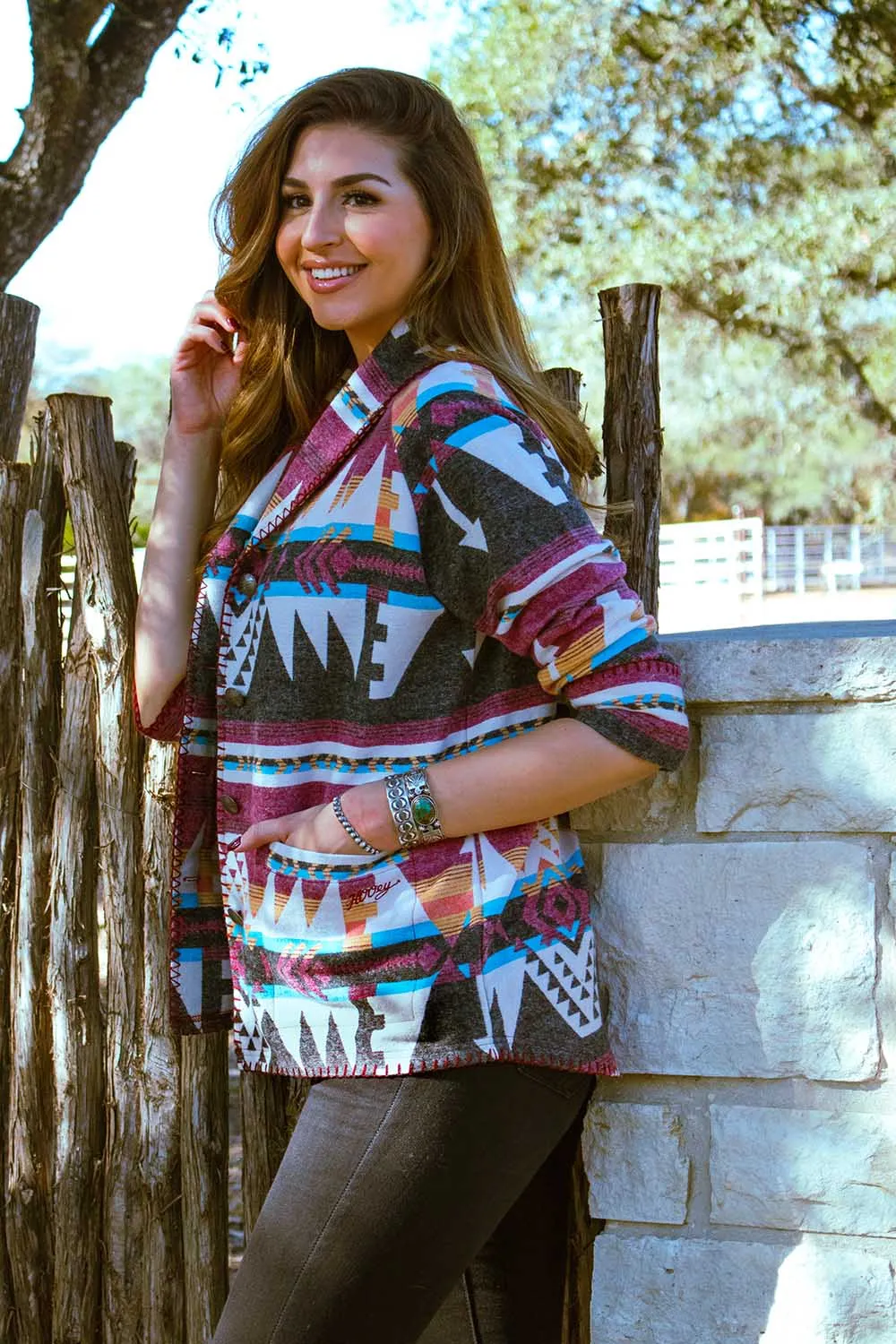 Hooey "Aztec" Button Up Jacket